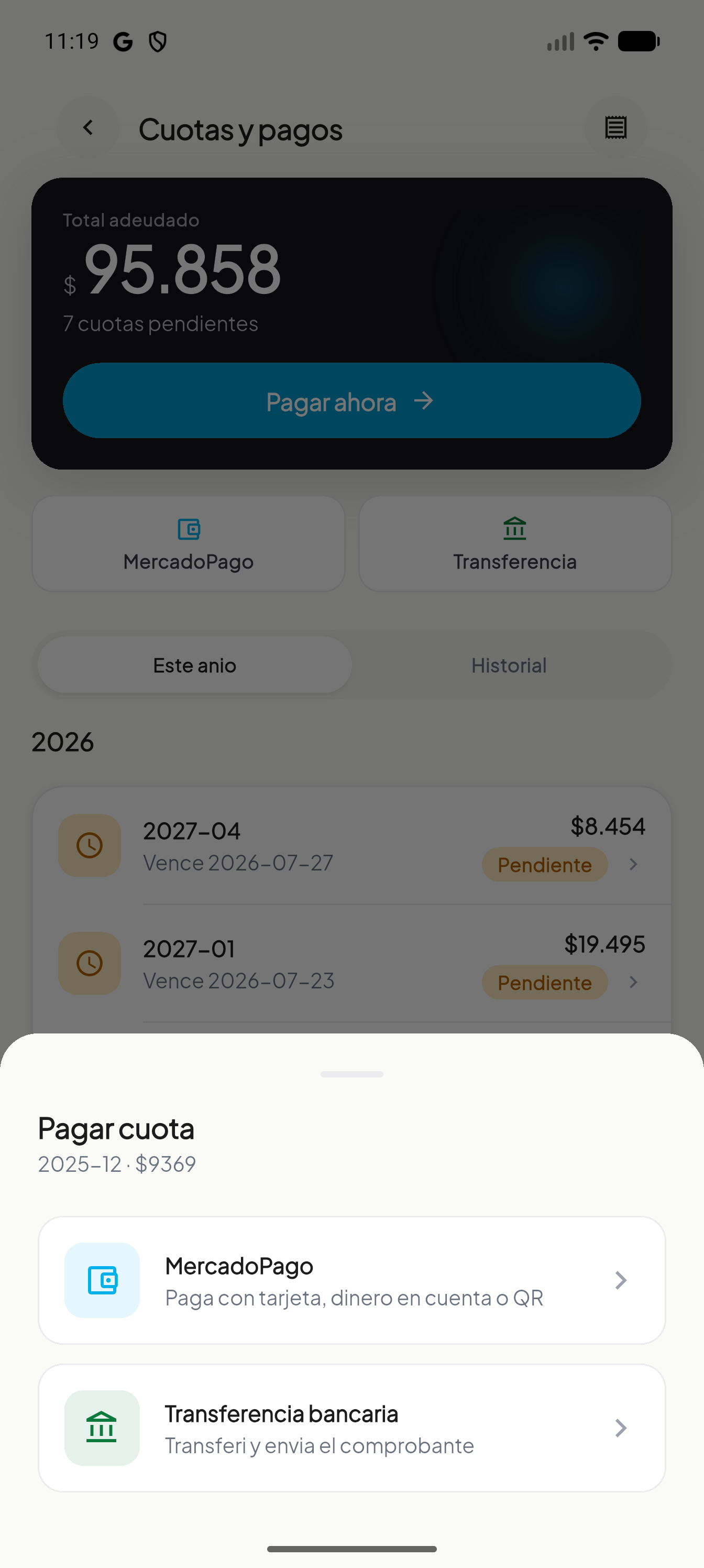 Selección de método de pago